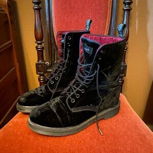 Vintage Black Velvet Doc Martens